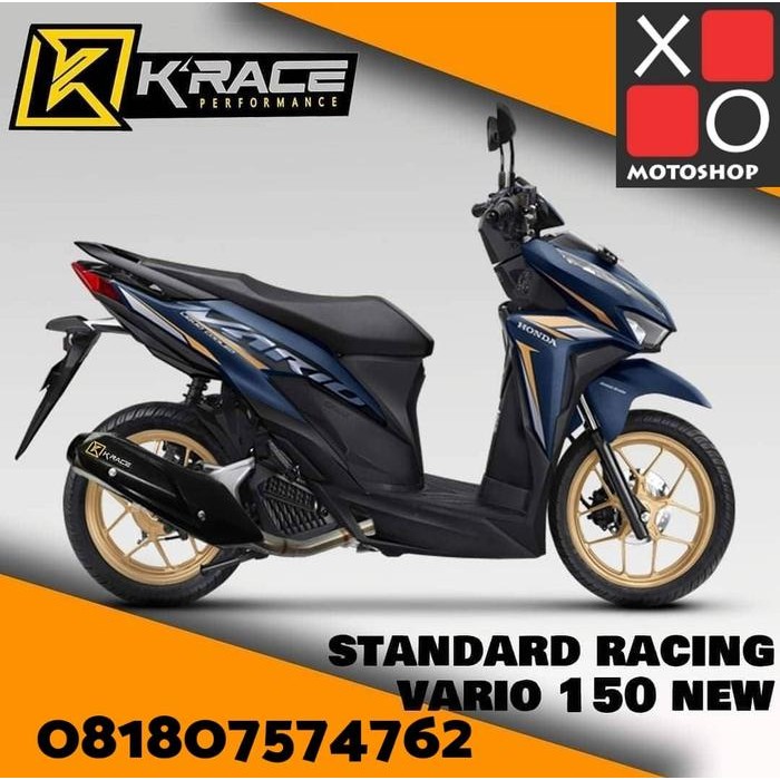 Knalpot Standard Racing Vario 125 150 New Krace K-Race K Race
