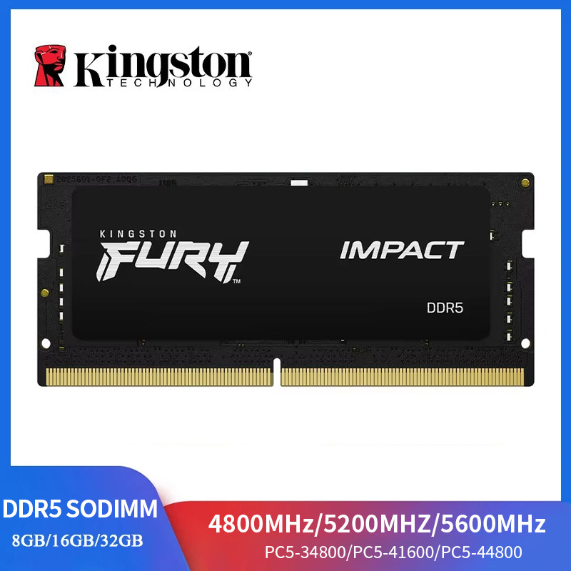 Kingston FURY Impact DDR5 RAM 32 16 8GB 5600MHz 4800 5200MHz SODIMM Memory 260Pin SODIMM PC5-34800 4