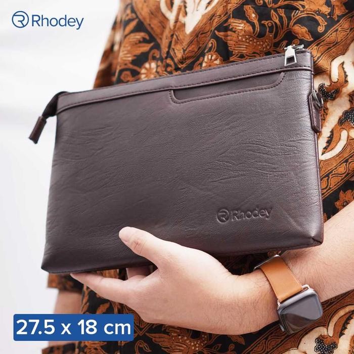 Tas Clutch Pria Men Bag Pouch Simple Leather