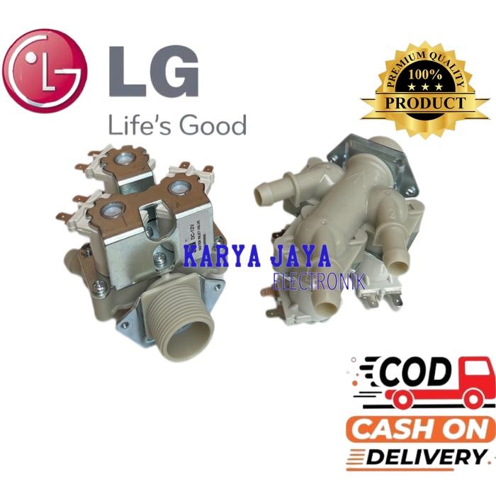 Selenoid Water Inlet Valve 3 Inlet Mesin Cuci Lg Front Loading Dc 12Volt- Selenoid Mesin Cuci Lg