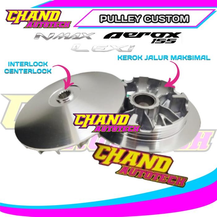 Rumah Roller Pulley Aerox Nmax Lexi Interlock 13,5 13,8 Pulley Custom