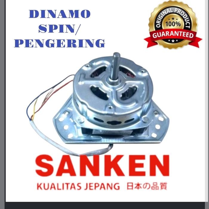 Motor Dinamo Spin Mesin Cuci Sanken Kaki 3 Tembaga