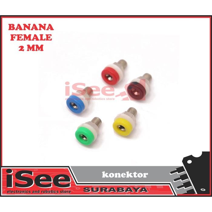 Soket Jack Banana Plug Female 2mm jack audio 2mm Soket Panel Konektor *