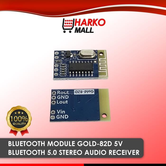 Modul Bluetooth Sterero Audio Receiver Module Gold-82D 5V Bluetooth *