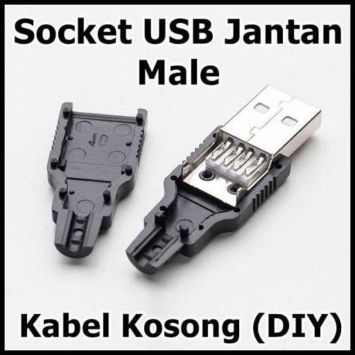 Jack USB 2.0 Male Hitam *