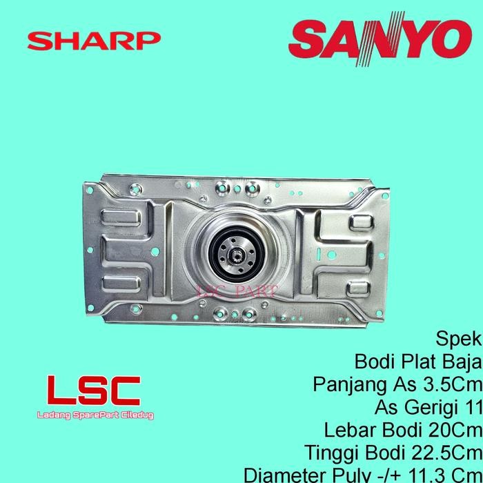 Gearbox Mesin Cuci Sanyo ASW 85SB 1 tabung Top loading Girboc Gear Box Sanyo Aqua Electrolux EWT