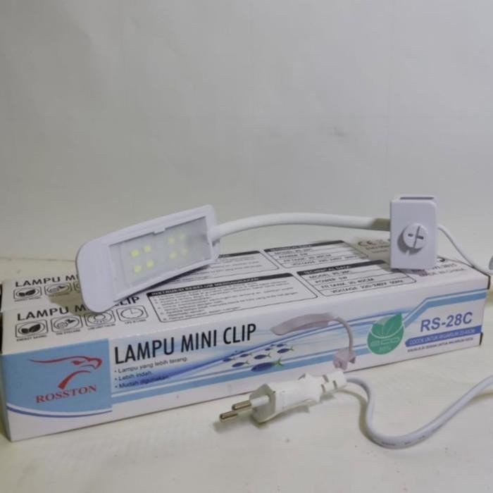 LED LAMPU AQUARIUM BULAT LAMPU AKUARIUM AQUASCPAE 5W PUTIH BIRU LAMPU JEPIT MINI TANK 20-40CM LED