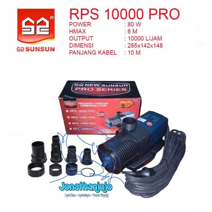 SUNSUN RPS 5800 8000 10000 12000 14000 16000 SERIE POMPA HEMAT LISTRIK LOW WATT AQUARIUM KOLAM KOI