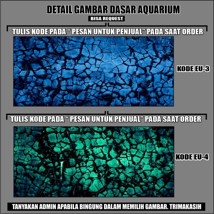 STICKER AQUARIUM / BACKGROUND AQUARIUM / WALLPAPER BATU ASPAL
