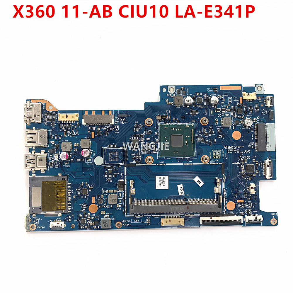 For HP X360 11-AB Laptop Motherboard CIU10 LA-E341P With Intel N3060 CPU DDR3L 906723-001 906723-601