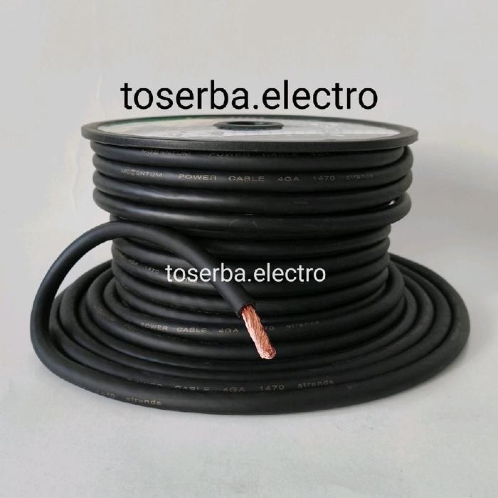 Kabel 4 AWG Momentum Setrum Power Aki Ground 4awg audio mobil Jual Meteran