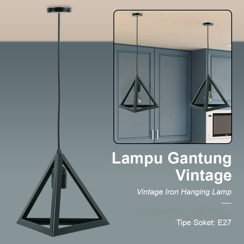 

Lampu Gantung Vintage E27 Iron