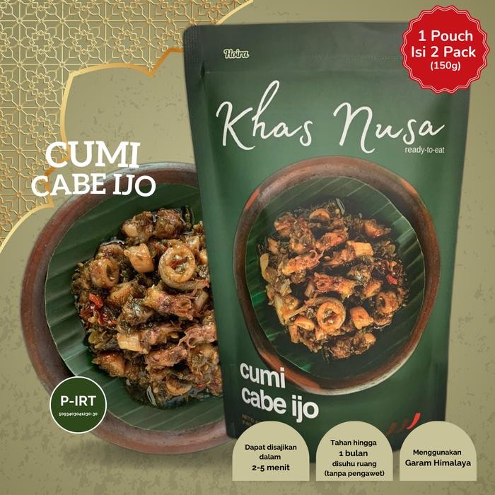 

ORIGINAL Cumi Cabe Ijo 150g Lauk / Makanan Kemasan Instan Siap Saji Tahan Lama Pedas Sehat - Khas