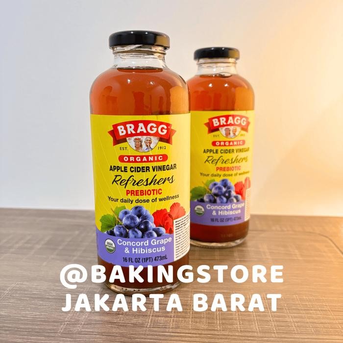 

Bragg Organic ACV Refresher Concord Grape and Hibiscus 473 ml