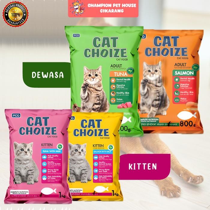 

CAT CHOIZE 1 Kg CHOICE Cat Food Makanan Kucing Viral Dewasa & Kitten