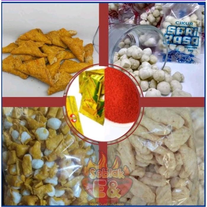 

Paket MIX Plus Bumbu Lengkap Toping Seblak Viral dan Toping makanan berkuah lainnya