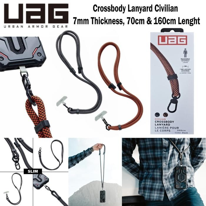 

Tali Lanyard Tebal UAG Crossbody Lanyard Panjang 160 cm dan 70cm Tali Lanyard HP ID Card Tebal Tahan