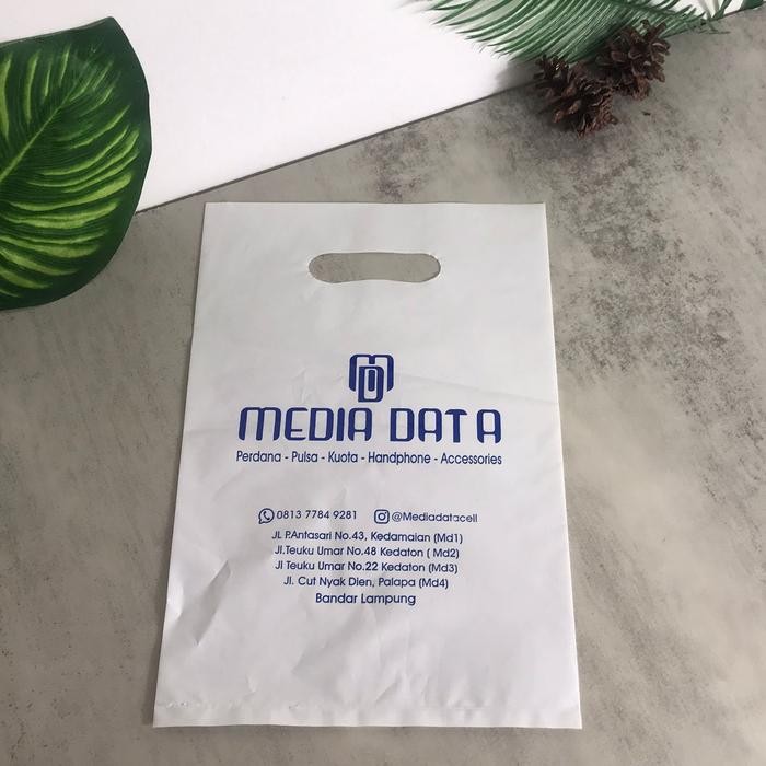 Sablon Kantong Plastik Putih HD Plong Putih Sablon Murah - 1000 pcs