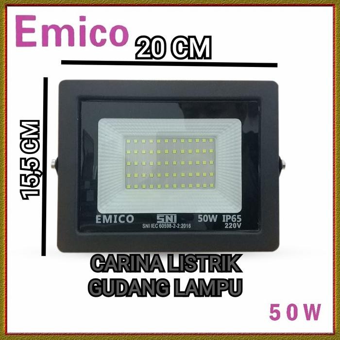EMICO Lampu sorot led 50w lampu led flood light 50 watt