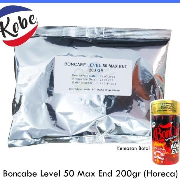 

Boncabe Level 50 Max End 200gr Sambal Tabur Cabe Bubuk Pedas Spices Cabai