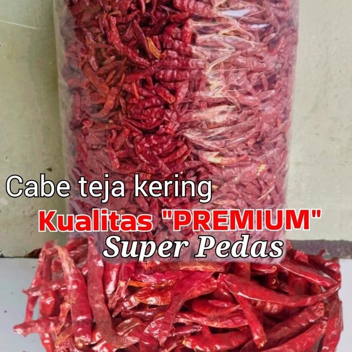 Cabai Teja japlak Kering 1kg cabe impor India Super Pedas
