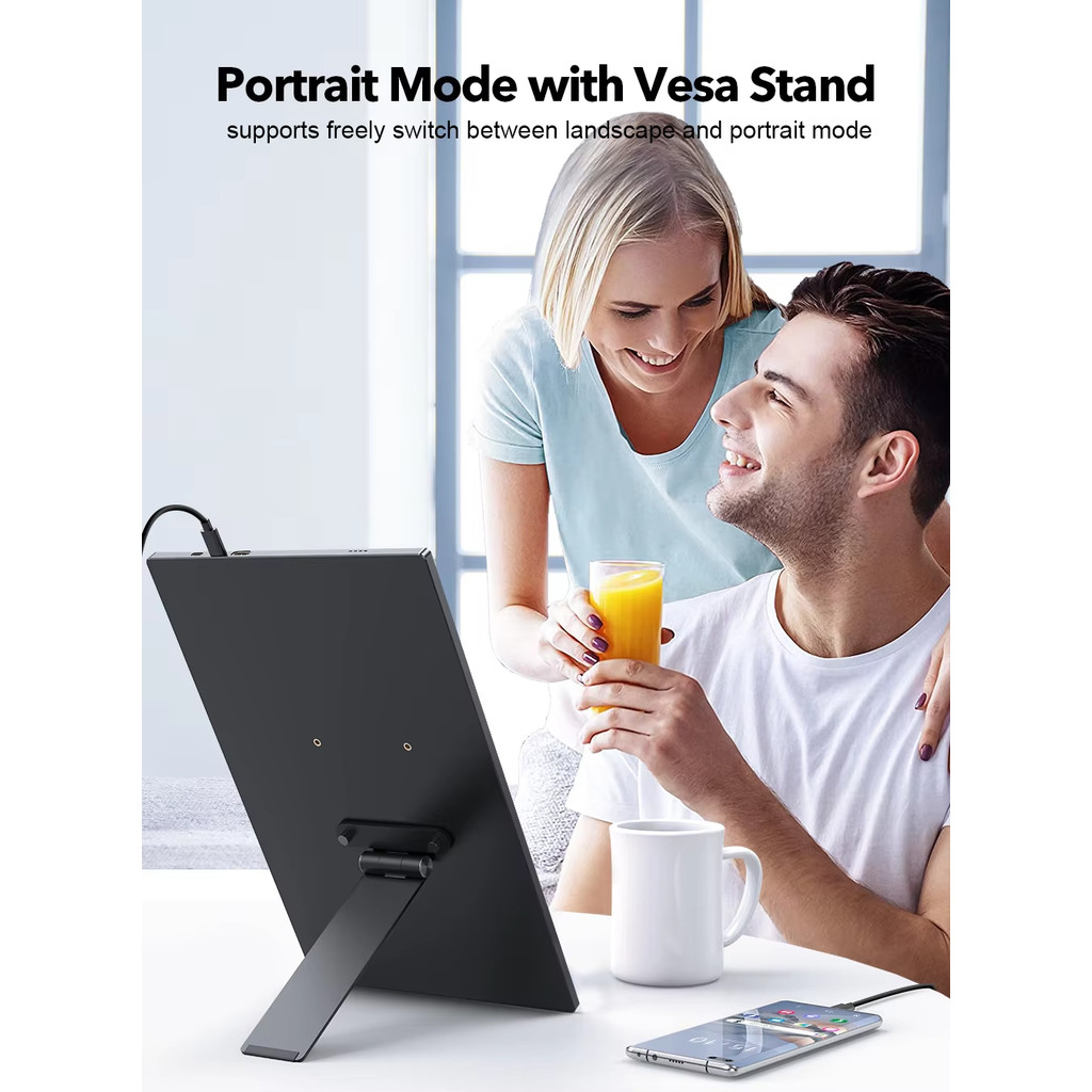 UPERFECT Portable VESA Monitor Stand With Hand Screw 7 to 18.5 Inch Freestanding Desk Mount Fits For