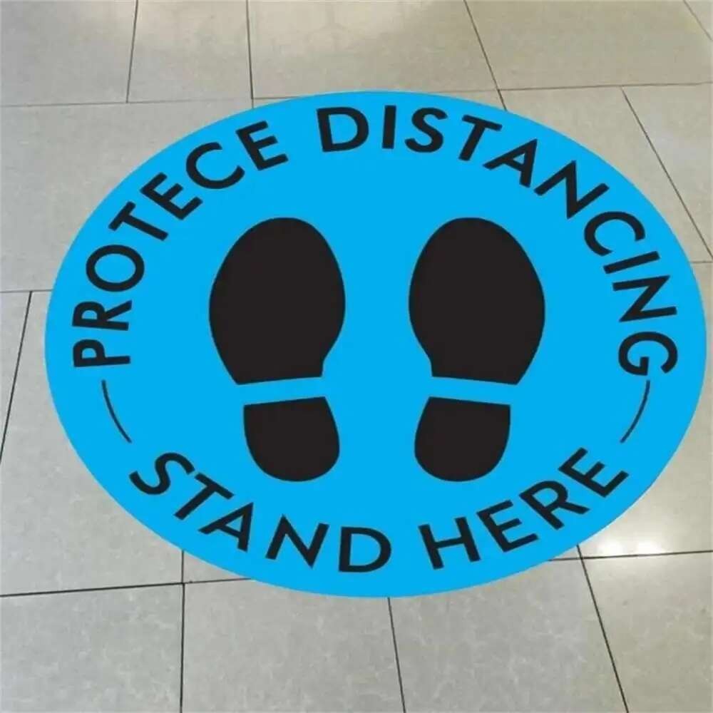 

New Public Protece Distancing Floor Signs Stickers Keep 6 Feet Away Waterproof Safety Floor Signage