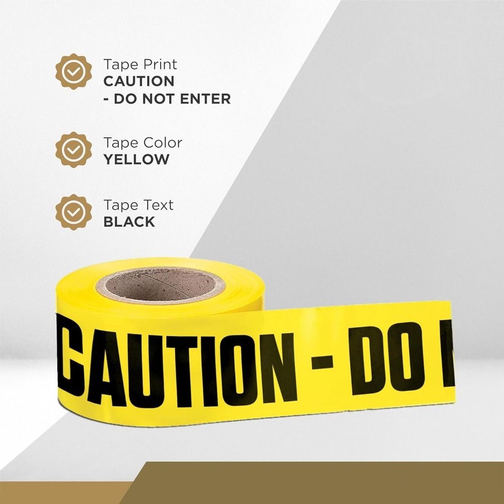 

Yellow Caution Tape Roll Do Not Enter, Halloween Caution Tape Safety Barrier Hazard Warning