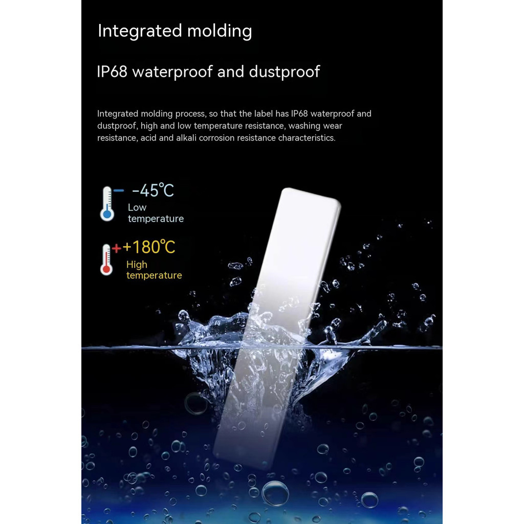 10PCS RFID UHF Silica Gel Laundry Tag 860-960MHz High Temperature Resistant RFID Smart Tag U8 Chip