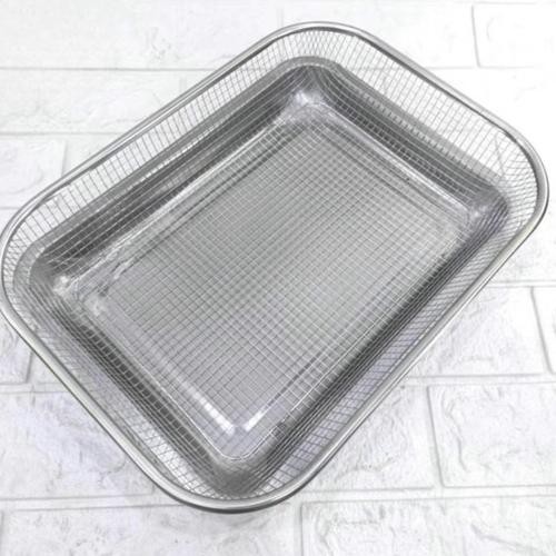 nampan keranjang tirisan minyak stainless / keranjang nampan tirisan buah sayur / nampan tirisan sta