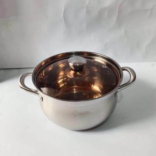 panci soup pot calypso 24cm tutup kaca / panci sop stainless tebal 24cm calypso / panci korean calyp