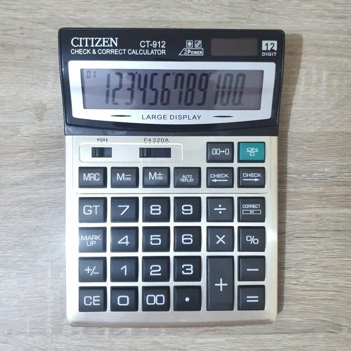 

kalkulator citizen ct 912 - kalkulator citizen besar - 12 digit kode 1128