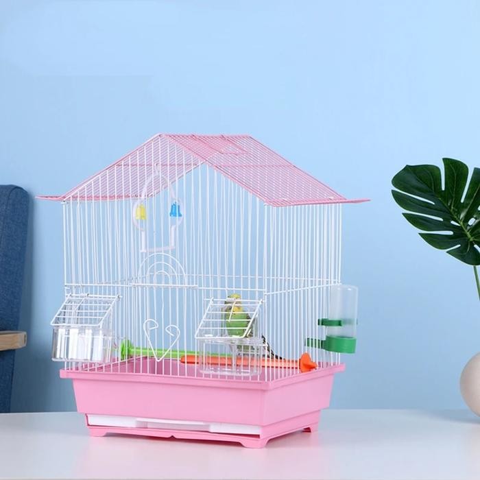 Canary Small Bird Cages Parrot Stand Feeder Portable Bird Cages