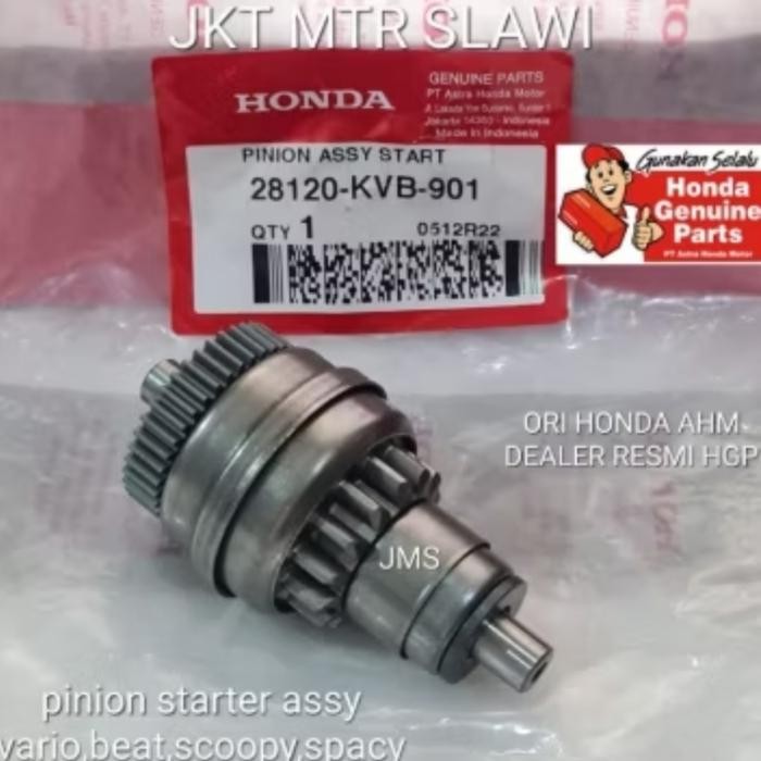28120-Kvb-901 Pinion Stater Gigi Pinion Stater Vario Beat Scoopy Spacy Karbu Asli Honda