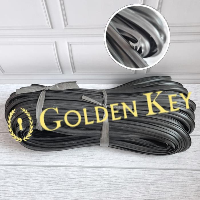 Karet Lis Sekoneng 078B C Besar Hitam Black Kaca Mati 40 Meter 078