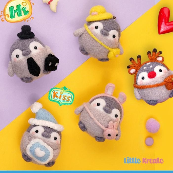 

Needle Felt Doll #01 - Little Kreate DIY Needle Felting Set - Wool Felt Handmade Craft Kit - Paket