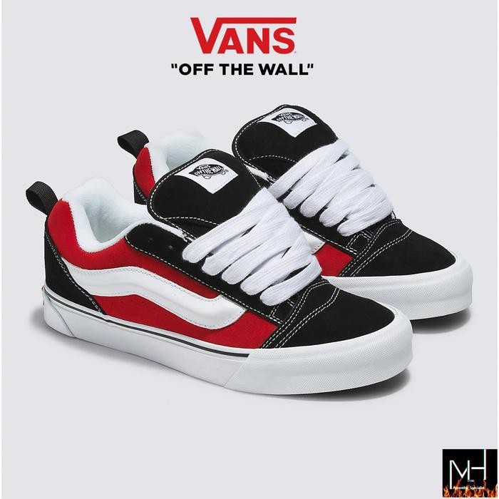 VANS KNU SKOOL BLACK RED ORIGINAL 100%