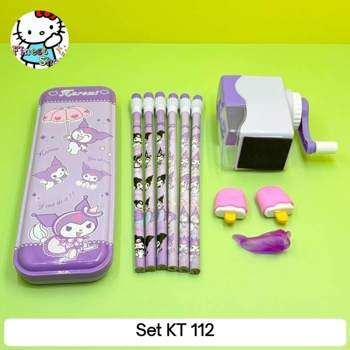 

Promo! Paket Alat Tulis Anak Sekolah 13In1 Cinnamoroll Cil Case Kuromi Sharer Tempat Sil Melody