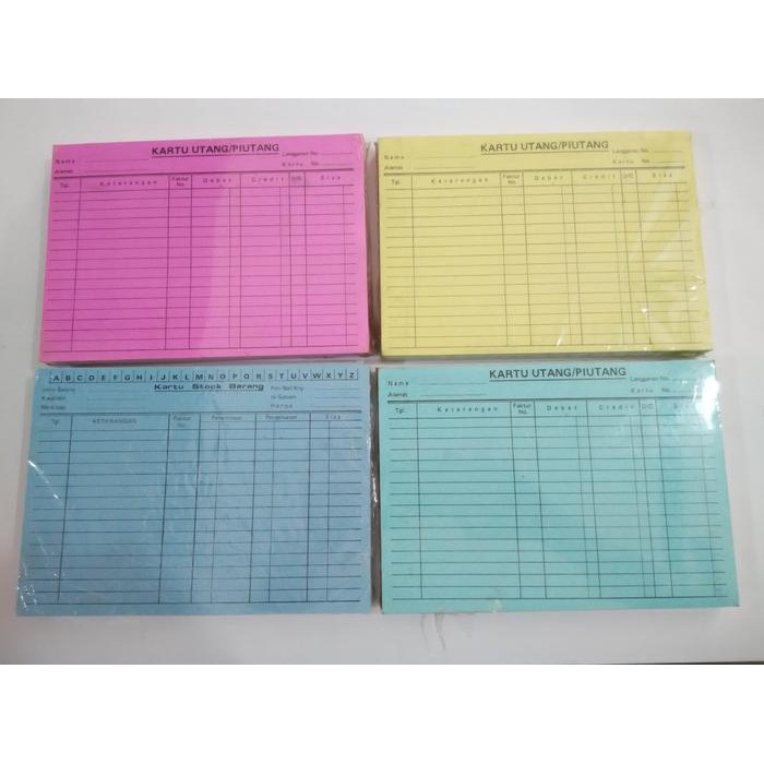 

Kartu Hutang Piutang 1/2 Folio Tidur