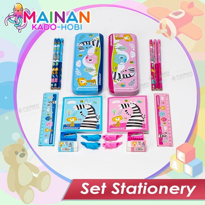 

Kado Ulang Tahun Anak Stationery Set Alat Tulis Sil Eraser Ruler