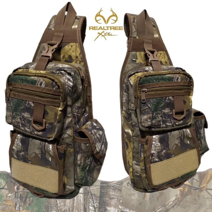 Tas sling bag Hunting camo Loreng import tas selempang real tree xtra