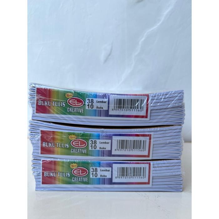 

Buku tulis EL Creative 38 halaman (1 pack isi 10 buku)