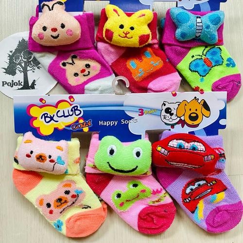 (3 pasang) Kaos kaki bayi BX boneka newborn // kaus kaki baby murah // baby socks Nyaman