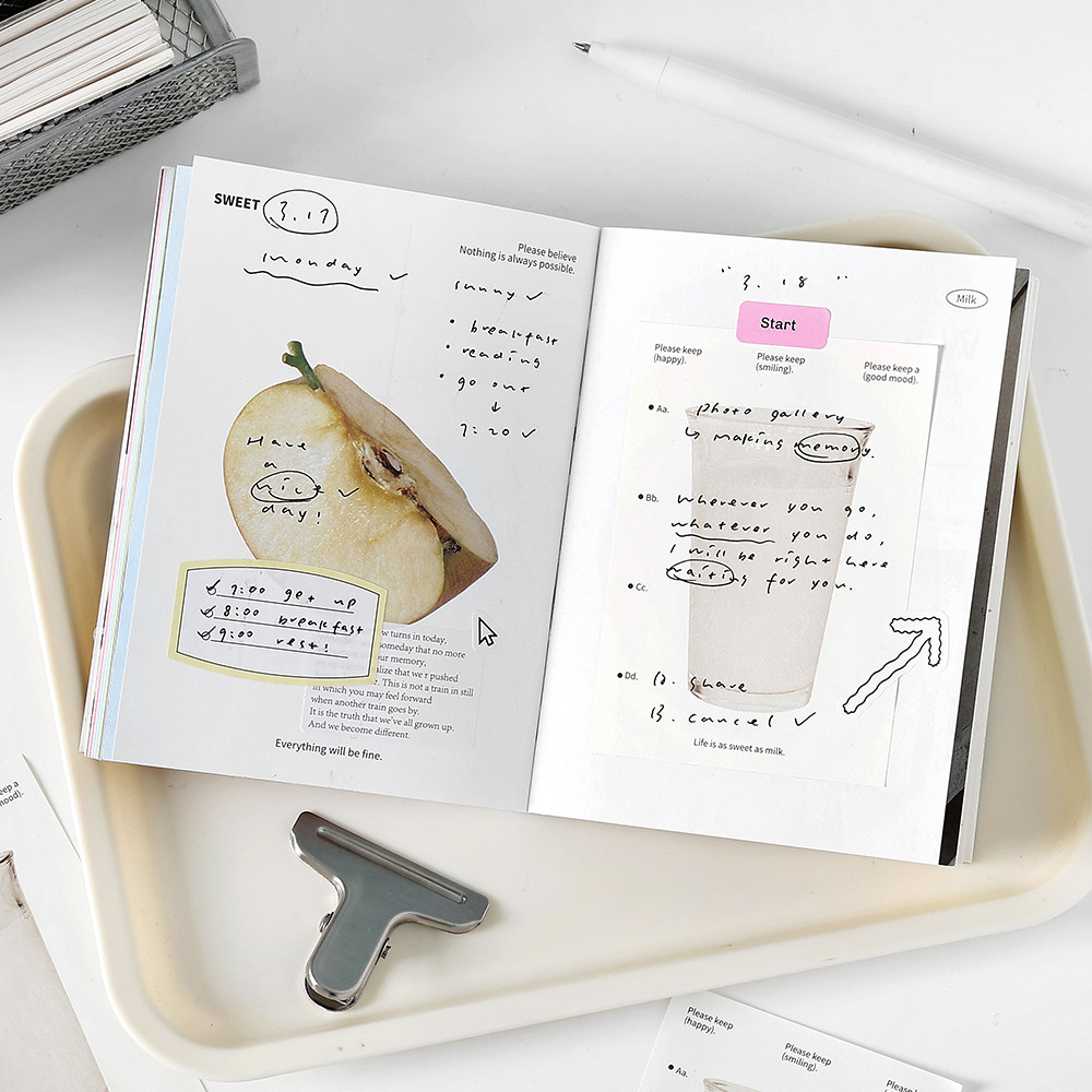 

INS Simple Style Breakfast Theme Writing Paper Memo Notepad Nordic Style Minimalist Notebook Message