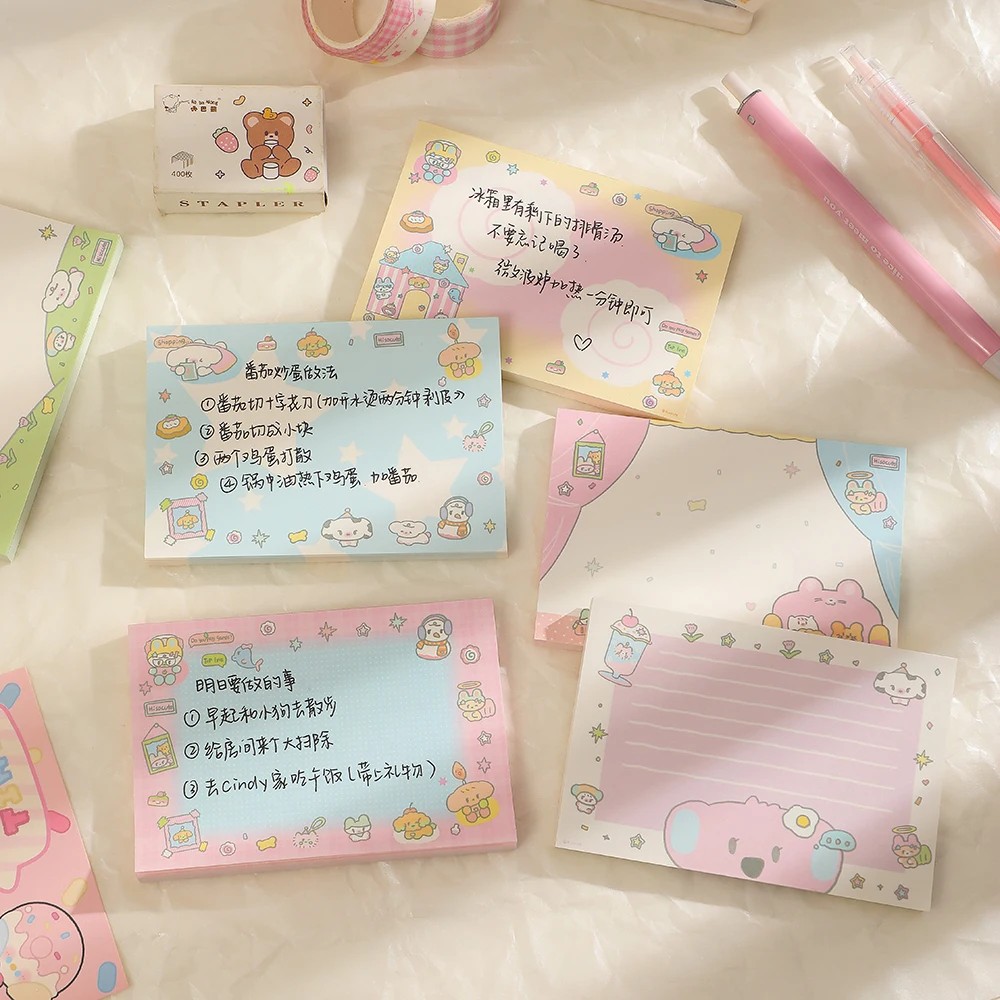

Cute Korean Memo Pad Material Paper Notepad Stationery Supplies Office Accessories for Desk Journal