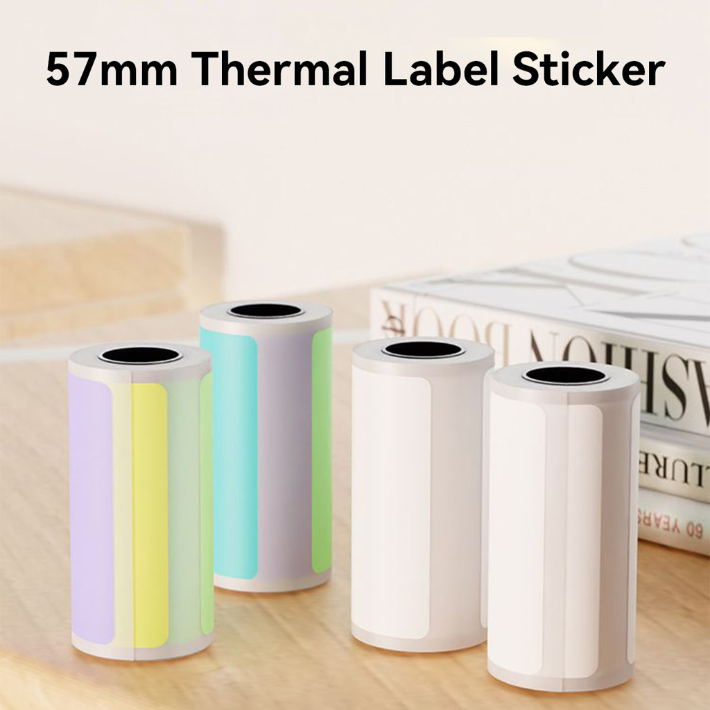 

57MM Rolls Thermal Paper Self-adhesive Printing Label Papers Sticker For Pocket Thermal Mini Printer