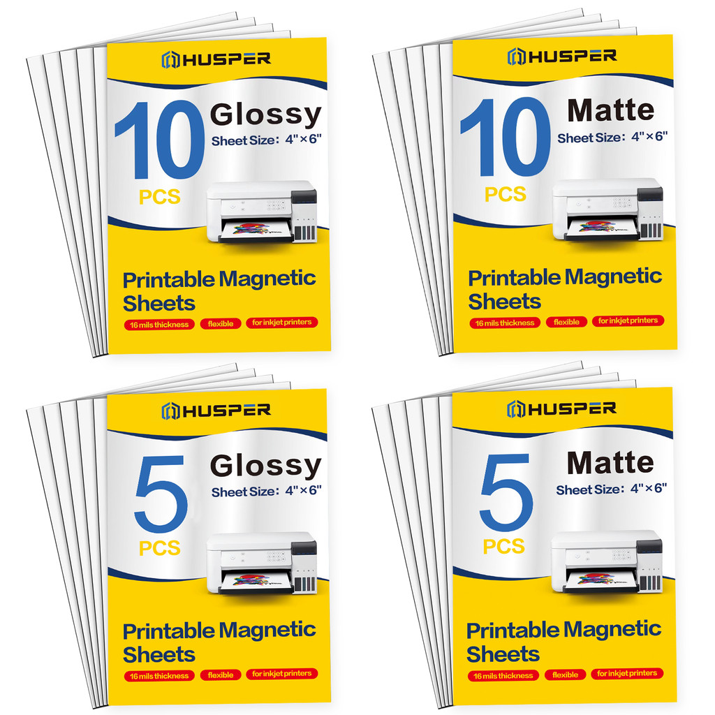 

5/10 Sheets 4x6inch Magnetic Photo Paper Matte/Glossy Finish Flexible Inkjet Printable Sheets for