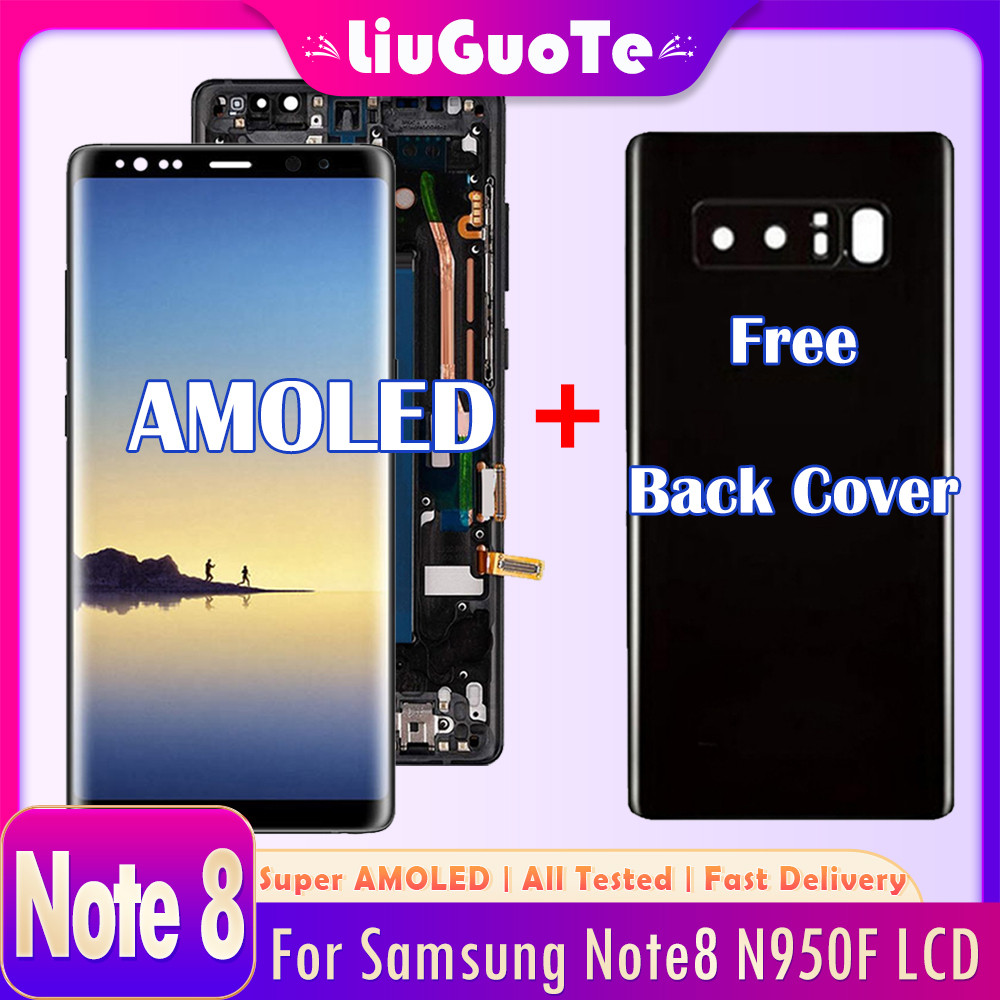 6.3" Super AMOLED LCD Replacement For SAMSUNG Note 8 N8 Touch Screen N950F N950U N9500 N950N Display
