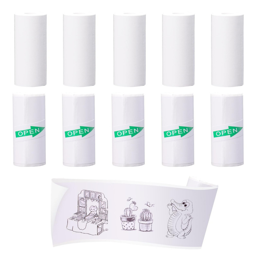 

57x25mm Self-Adhesive/Non-Adhesive Thermal Paper - BPA-Free for Portable Printers,