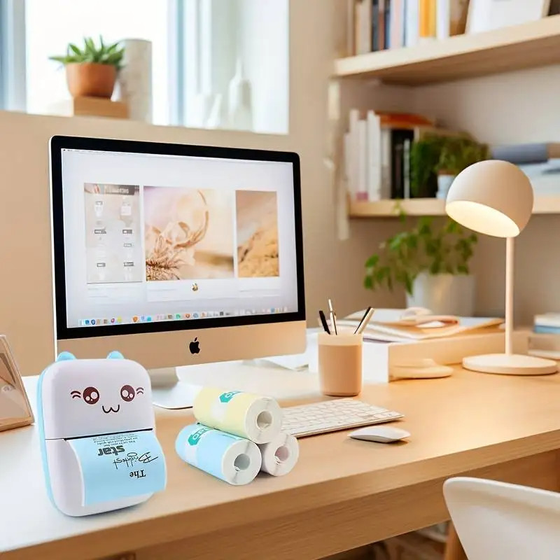 

Eco-Friendly 5-Color Thermal Paper 57x25mm - Self-Adhesive, Kid-Safe, for Portable Printers/Labels